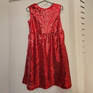 Red Sequin Girls Dress